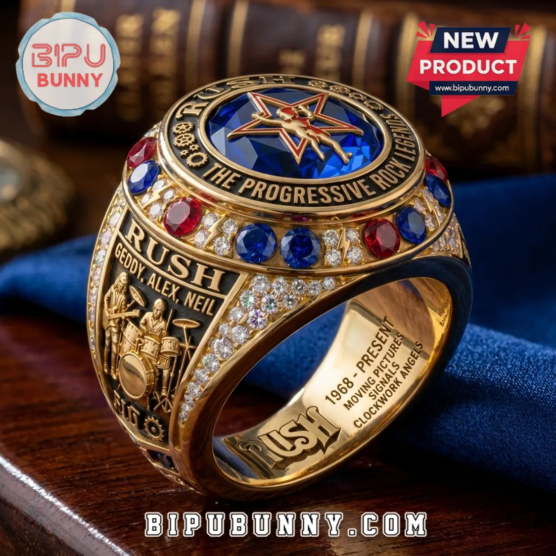 Rush The Progressive Rock Legends Engraved Ring Rush The Progressive Rock Legends Engraved Ring