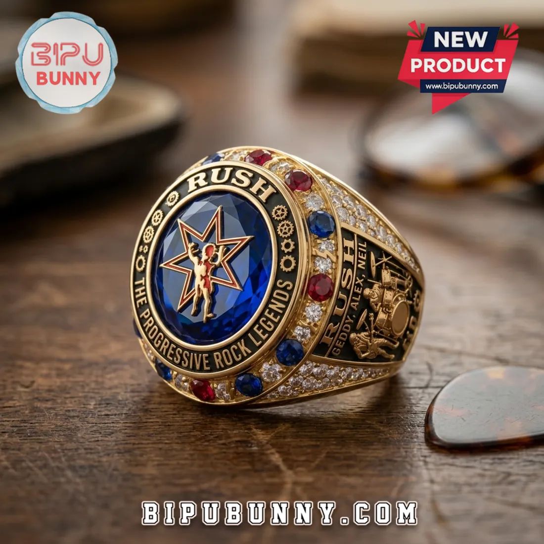 Rush The Progressive Rock Legends Engraved Ring Rush The Progressive Rock Legends Engraved Ring