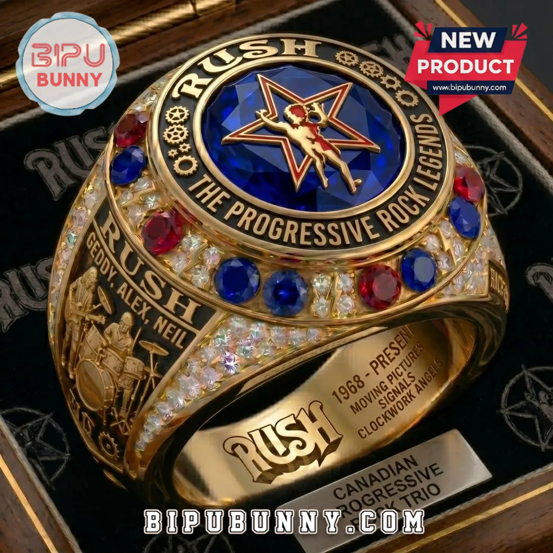 Rush The Progressive Rock Legends Engraved Ring Rush The Progressive Rock Legends Engraved Ring
