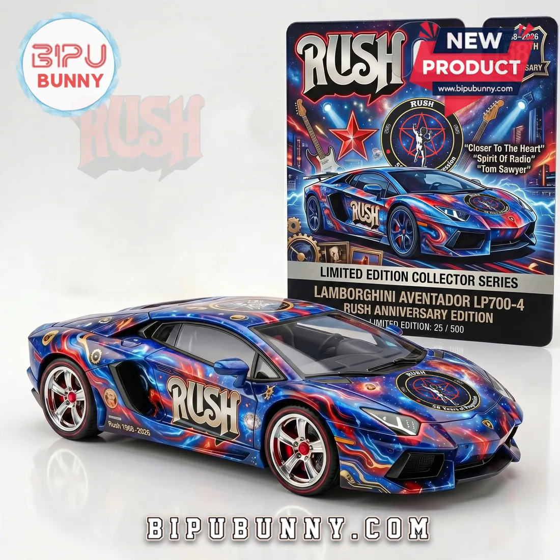 Rush x Lamborghini Aventador LP700-4 Anniversary Limited Edition Diecast Model Rush x Lamborghini Aventador LP700-4 Anniversary Limited Edition Diecast Model