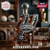 San Antonio Spurs shaped glass whiskey decanter with basketball stopper and Western Conference Champions label.!