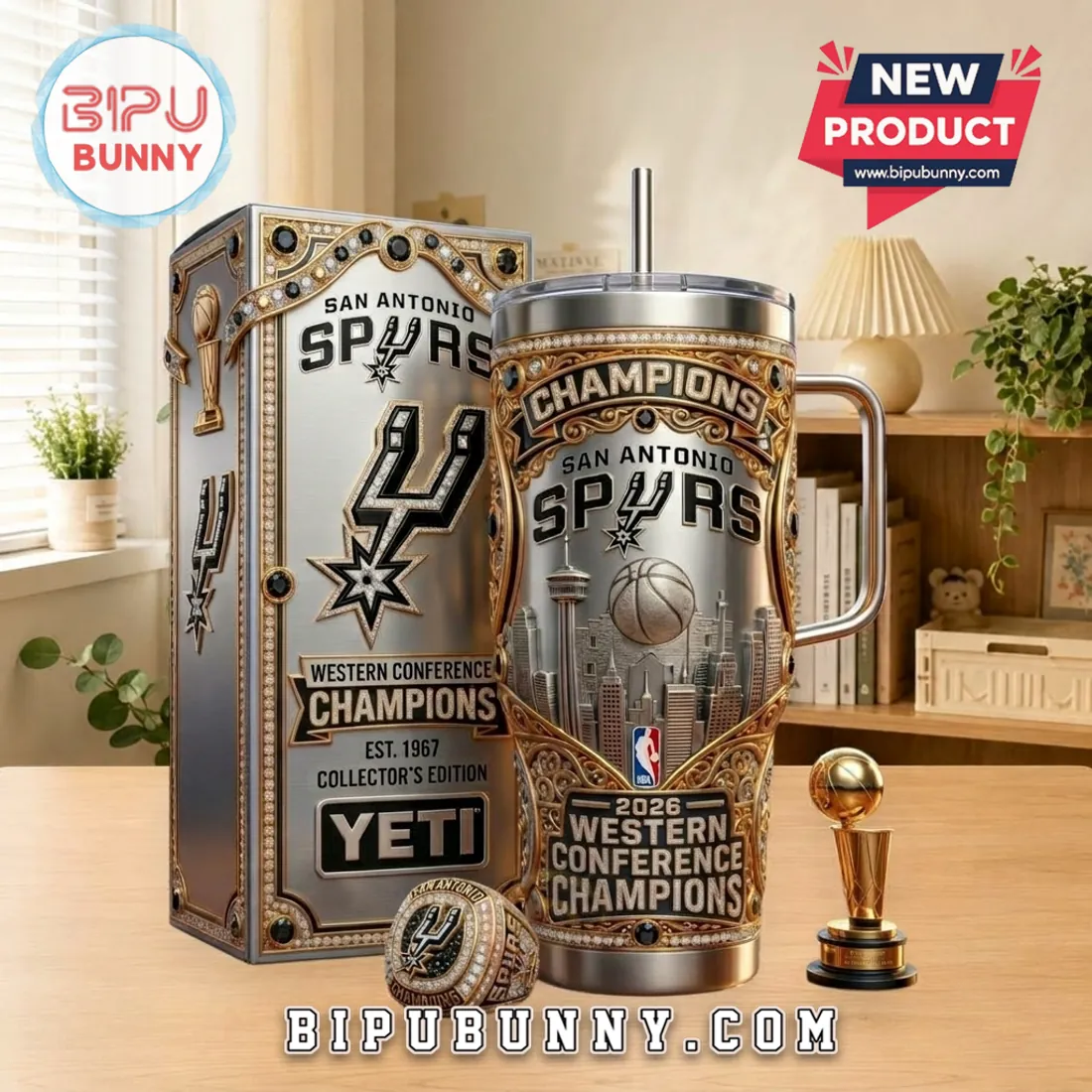 San Antonio Spurs 2026 Western Conference Champions Stainless Tumbler San Antonio Spurs 2026 Western Conference Champions Stainless Tumbler