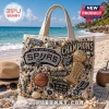 San Antonio Spurs canvas tote bag embellished with rhinestones, pearls, a basketball, and championship trophy patches.!