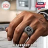 San Antonio Spurs championship-style silver ring with black center, featuring team logo and Pride, Discipline, Legacy text.!