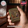 Scooby-Doo 57th Anniversary metal flip-top lighter in matte olive green with embossed Mystery Inc. character graphics.!