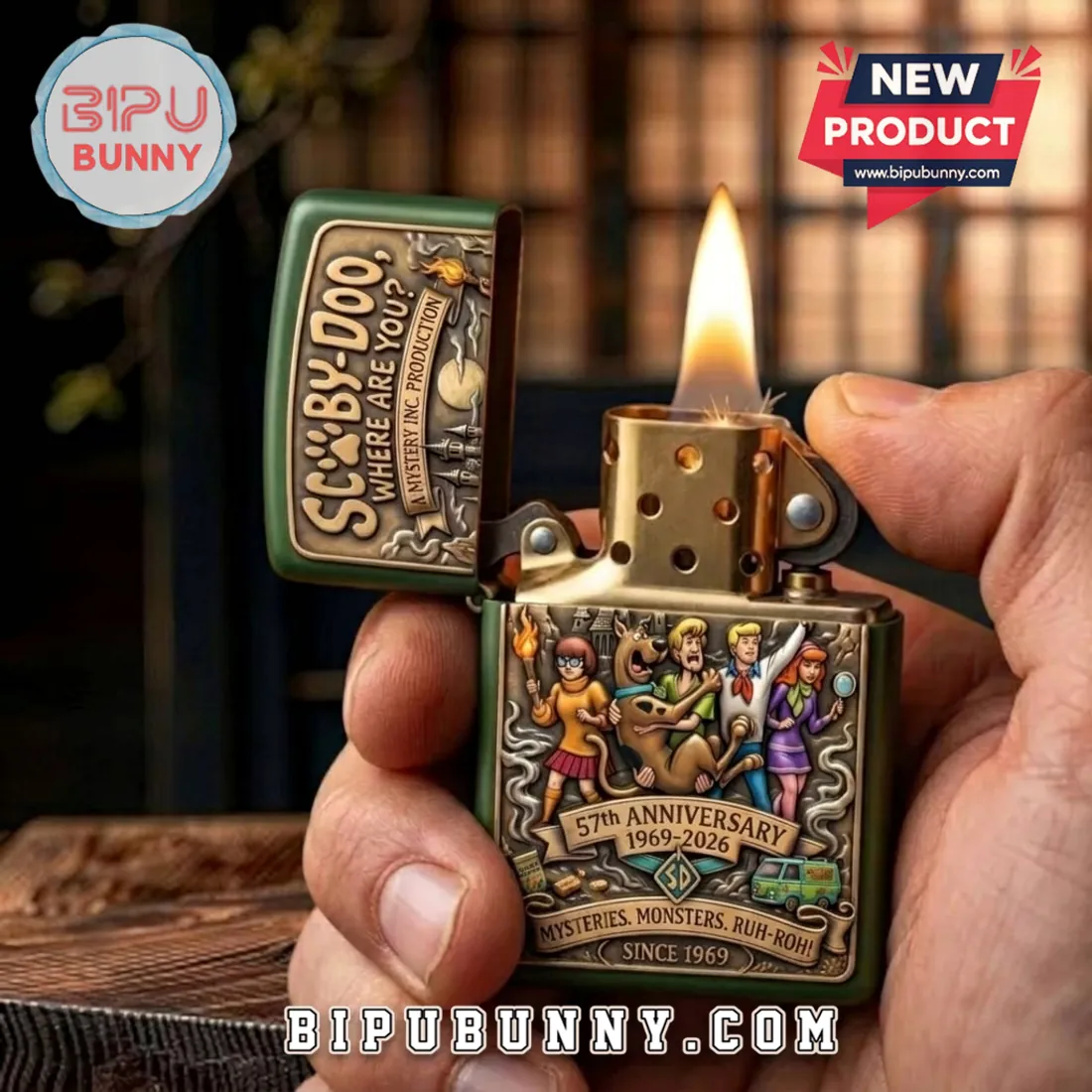 Scooby-Doo Where Are You 57th Anniversary Embossed Lighter Case Scooby-Doo Where Are You 57th Anniversary Embossed Lighter Case
