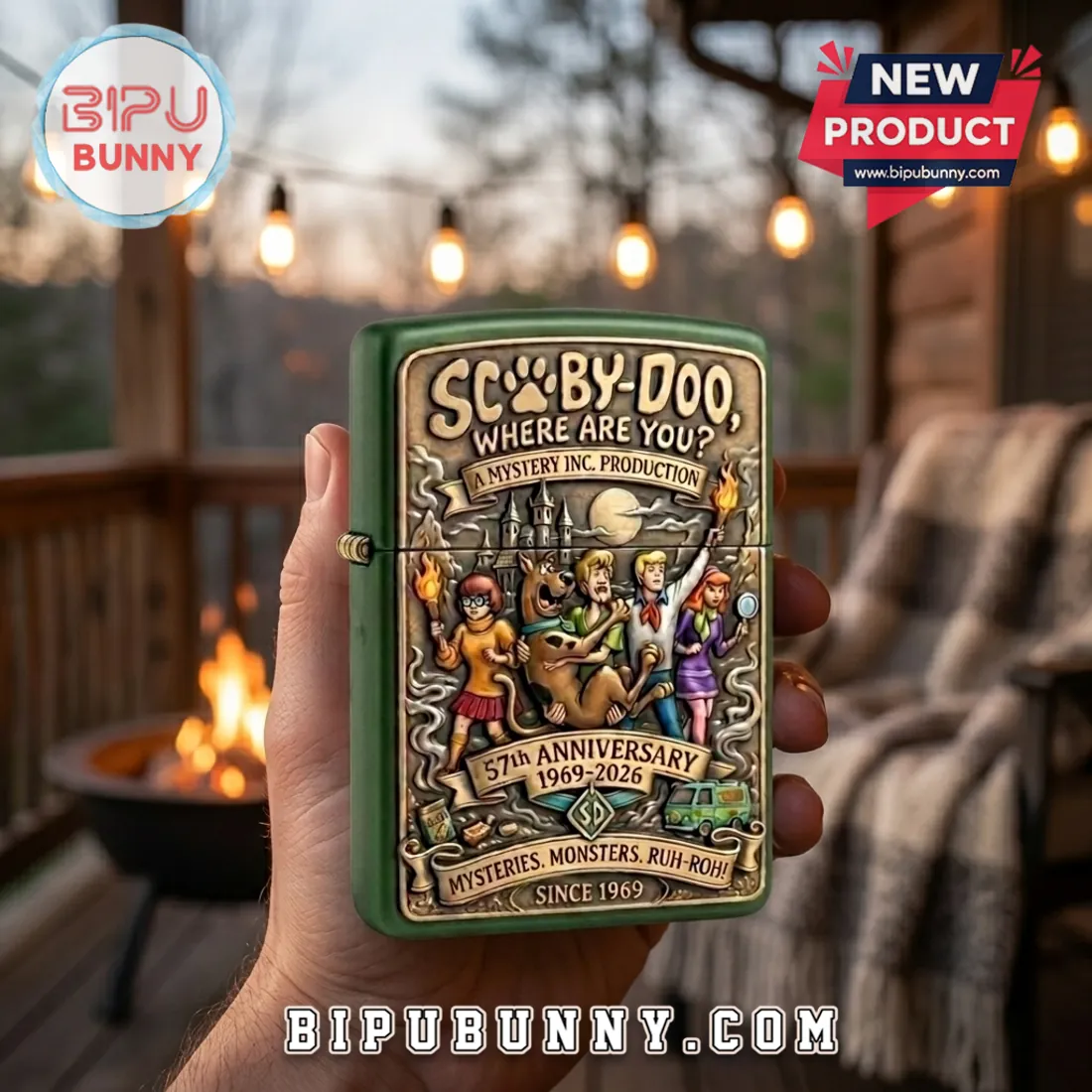 Scooby-Doo Where Are You 57th Anniversary Embossed Lighter Case Scooby-Doo Where Are You 57th Anniversary Embossed Lighter Case