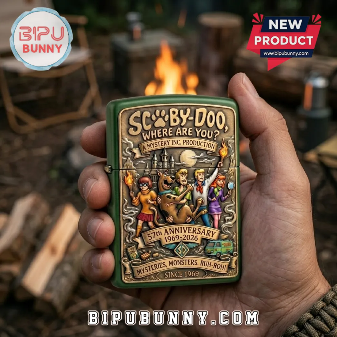 Scooby-Doo Where Are You 57th Anniversary Embossed Lighter Case Scooby-Doo Where Are You 57th Anniversary Embossed Lighter Case