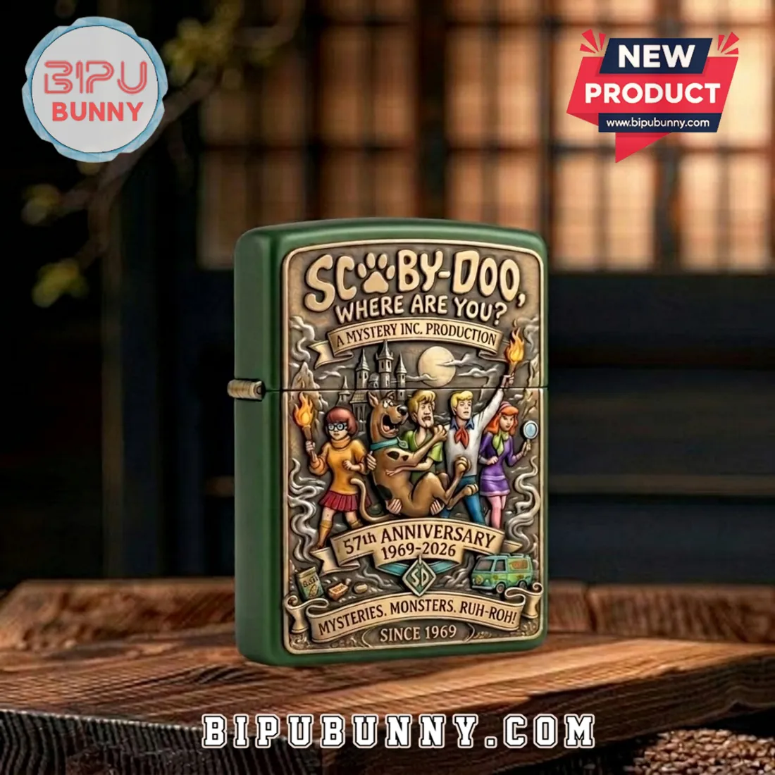 Scooby-Doo Where Are You 57th Anniversary Embossed Lighter Case Scooby-Doo Where Are You 57th Anniversary Embossed Lighter Case