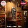 Scorpions band commemorative glass pint with embossed scorpion icon, 1965-2026 text, and 61 years of rock legends inscription.!