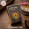 Gold-tone metal Zippo-style lighter featuring the Scotland National Football Team crest, blue enamel, and red accents.!