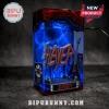 Slayer resin lamp featuring the band logo, a miniature electric guitar, skulls, and blue LED light effects.!