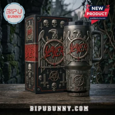 Slayer Reign in Blood 40oz Tumbler with Handle