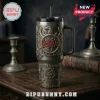Slayer metal band stainless steel tumbler with engraved eagle, pentagram, and album titles Reign in Blood and South of Heaven.!