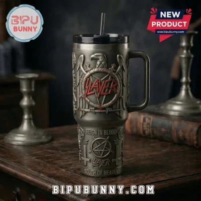 Slayer Reign in Blood 40oz Tumbler with Handle