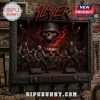 Slayer South of Heaven themed wall art display featuring a band performance, skull artwork, and LED lighting in a frame.!
