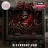 Slayer South of Heaven 3D shadow box wall art featuring band members on stage with skull motifs and red LED lighting.!