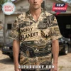 Smokey and the Bandit beige button-down shirt featuring a black Trans Am, sheriff car, semi-truck, and film logo graphics.!