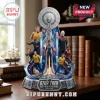 Star Trek 60th anniversary figurine featuring NCC-1701 ship model and nine iconic crew members on a decorated circular base.!