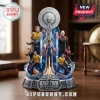 Star Trek 60th anniversary resin display featuring USS Enterprise, Captain Kirk, Spock, Picard, and crew on wood desk.!