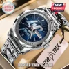 Star Trek IV The Voyage Home 40th anniversary stainless steel wristwatch with a navy blue dial and day-date display.!