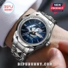 Star Trek The Voyage Home 40th anniversary stainless steel wristwatch with blue space-themed dial and day-date display.!