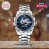 Star Trek The Voyage Home 40th anniversary stainless steel wristwatch with blue nebula dial and faceted metal band.!