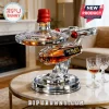 U.S.S. Enterprise NCC-1701 Star Trek 60th anniversary glass whiskey decanter with red wax stopper on a marble table.!