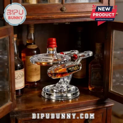 Star Trek USS Enterprise 60th Anniversary Glass Whiskey Decanter