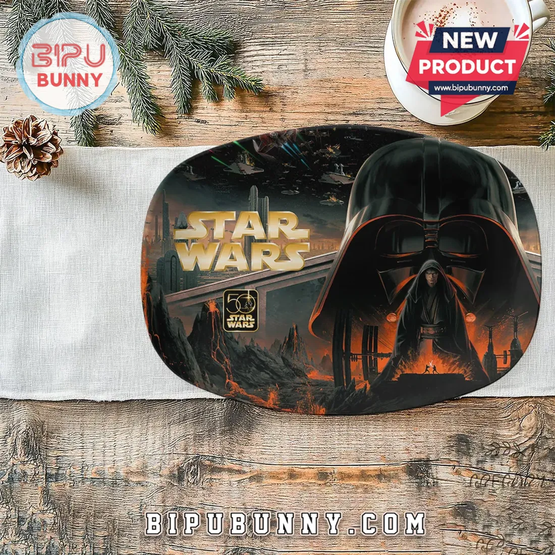 Star Wars Darth Vader Mustafar 50th Anniversary Decorative Plate Star Wars Darth Vader Mustafar 50th Anniversary Decorative Plate
