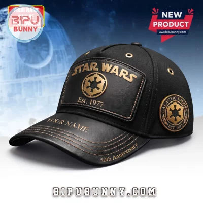 Star Wars Imperial Force Personalized Black Leather Cap