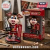 Carolina Hurricanes mascot bobblehead holding a 2026 Stanley Cup trophy next to its branded display box on a wooden desk.!