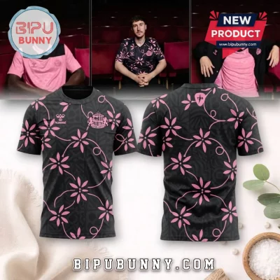 Sunderland AFC Floral Black and Pink T-Shirt