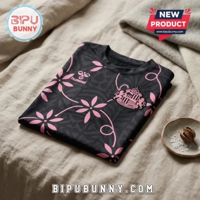 Sunderland AFC Floral Black and Pink T-Shirt