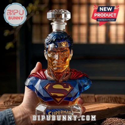 Superman Bust Design Sculpted Whiskey Bottle