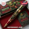 Teenage Mutant Ninja Turtles Raphael collector pen with metallic red and gold finish, featuring character art and sai weapons.!