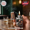 Zippo metal lighter featuring Tennessee Volunteers graphics with Smokey the mascot, football helmet, and Go Vols text.!