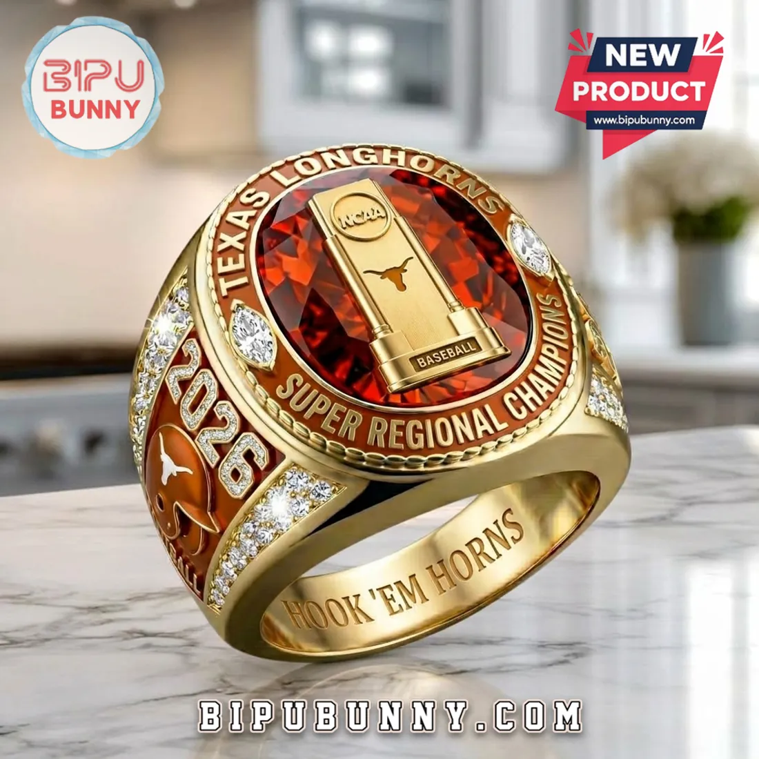 Texas Longhorns 2026 NCAA Super Regional Champions Collectible Ring Texas Longhorns 2026 NCAA Super Regional Champions Collectible Ring