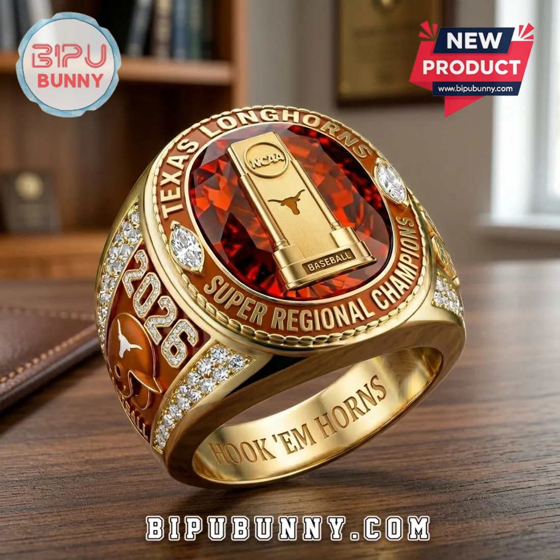 Texas Longhorns 2026 NCAA Super Regional Champions Collectible Ring Texas Longhorns 2026 NCAA Super Regional Champions Collectible Ring