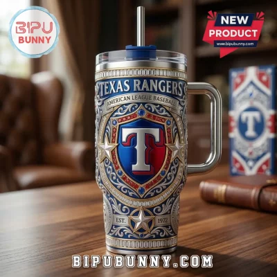 Texas Rangers Est 1972 Embossed Championship 40oz Tumbler