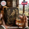 The Famous Grouse 130th anniversary whiskey glass and dark wooden box with gold bird and thistle engravings.!