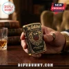 The Godfather 55th anniversary black and gold metal flip-top lighter featuring rose and puppeteer string graphic details.!
