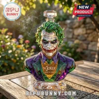The Joker Agent of Chaos Faceted Crystal Whiskey Decanter