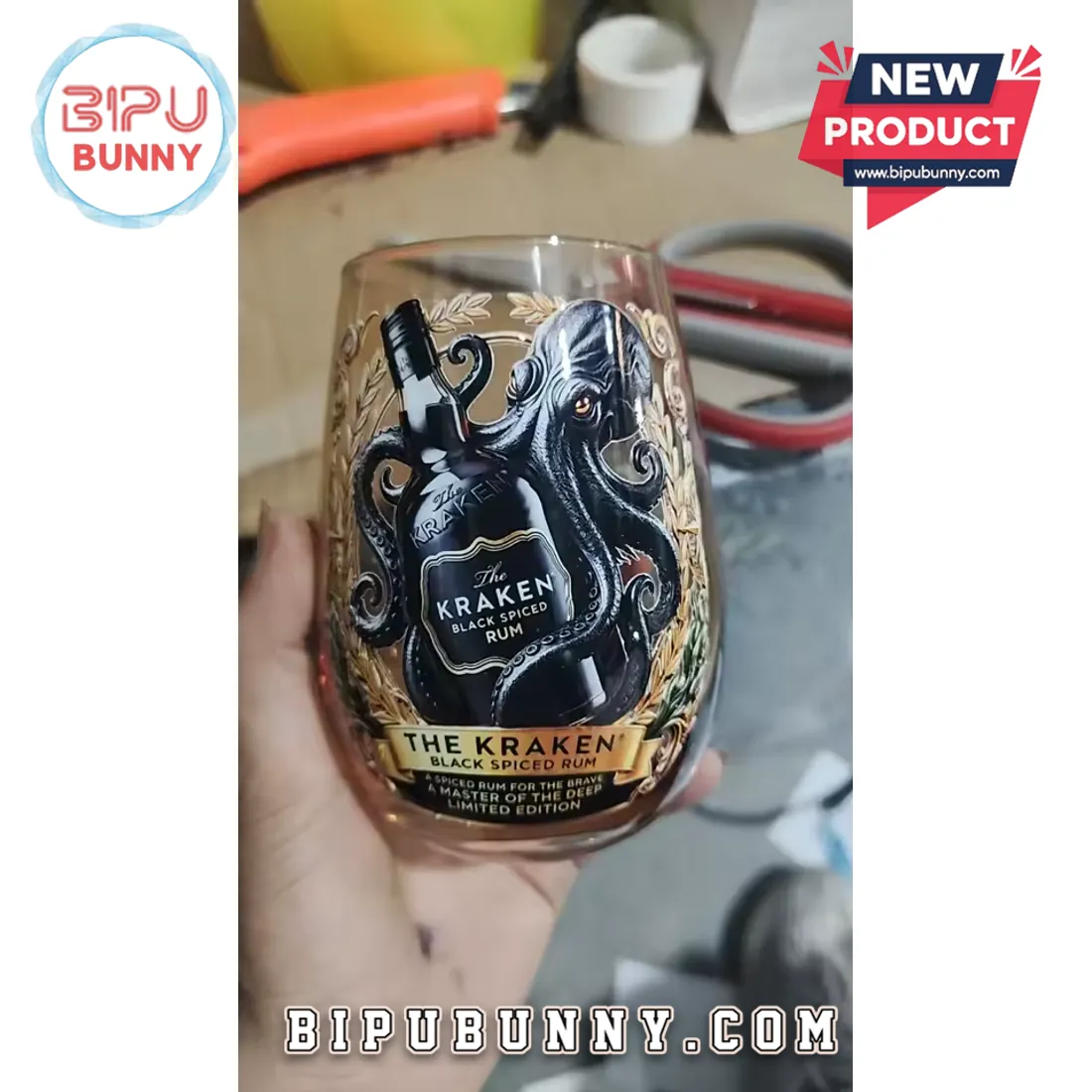 The Kraken Black Spiced Rum Octopus Collectible Whiskey Glass The Kraken Black Spiced Rum Octopus Collectible Whiskey Glass
