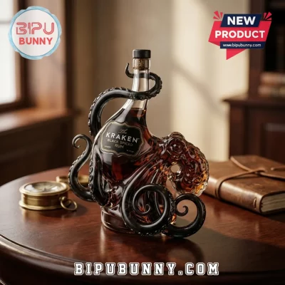 The Kraken Black Spiced Rum Octopus Shaped Bottle
