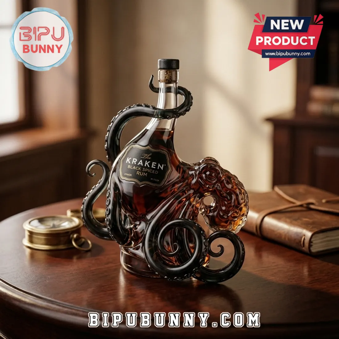 The Kraken Black Spiced Rum Octopus Shaped Bottle The Kraken Black Spiced Rum Octopus Shaped Bottle