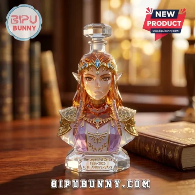 The Legend of Zelda 40th Anniversary Princess Zelda Crystal Whiskey Decanter