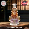 Princess Zelda crystal bust decanter with golden armor details, inscribed with The Legend of Zelda 40th Anniversary text.!