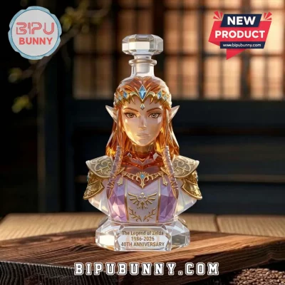 The Legend of Zelda 40th Anniversary Princess Zelda Crystal Whiskey Decanter