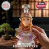 Legend of Zelda Princess Zelda crystal glass whiskey decanter bust with 40th anniversary text engraving.!